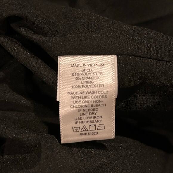 CECE NWT $129 Black 3/4 Sleeve Round Neck Casual Shift Dress Size 16W - Picture 7 of 8